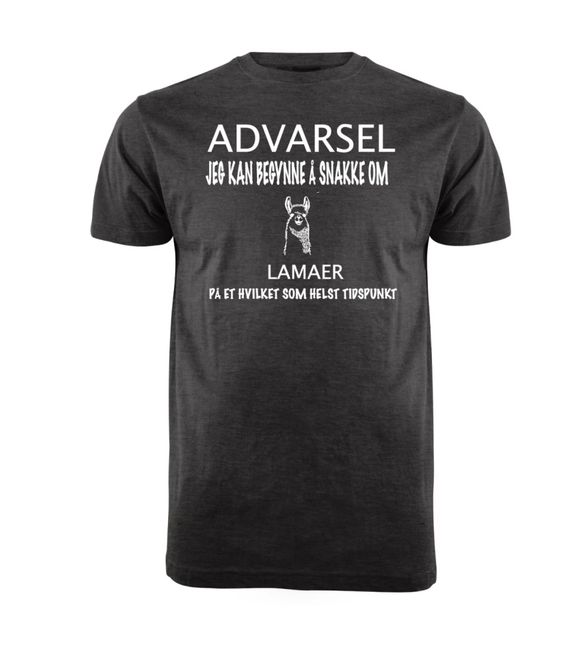 Hovedbilde ADVARSEL LAMA T-SKJORTE
